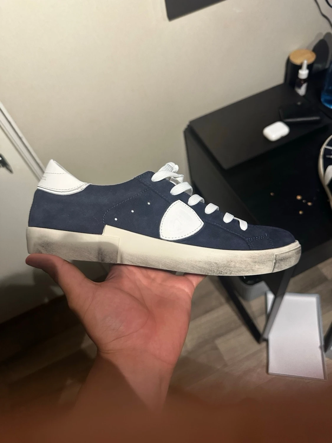 Philippe Model blåa sneakers - 4