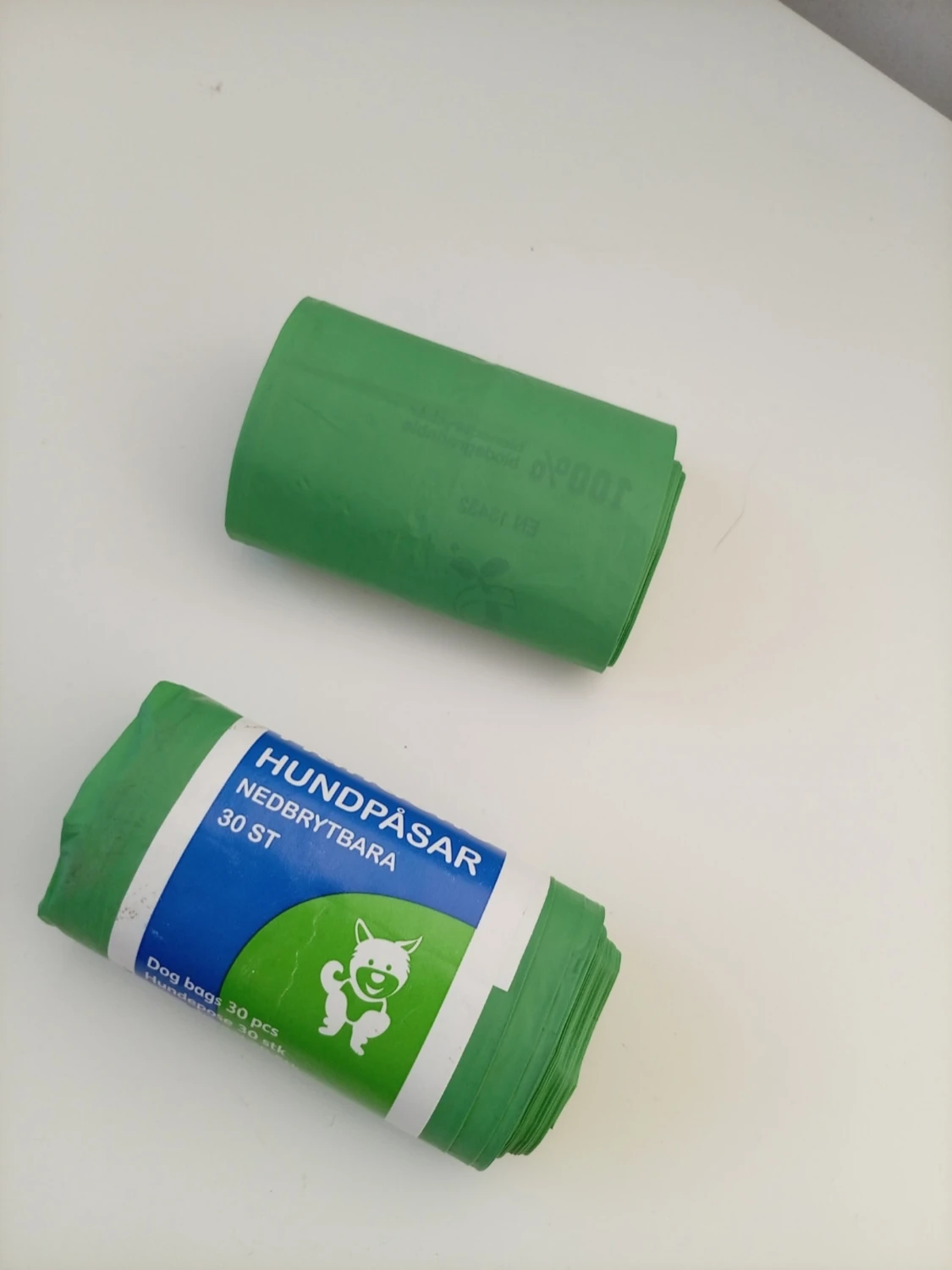 Gröna nedbrytbara hundpåsar - 1