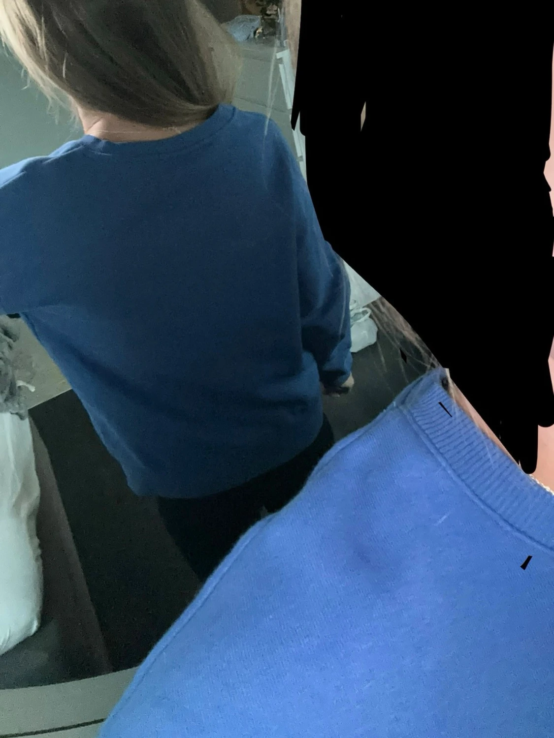 Blå basic sweatshirt - 1