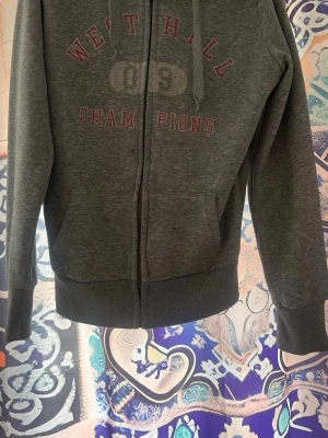 Grå zip hoodie!! - Säljer min gråa redbird hoodie för att den tyvärr inte kommer till andväning längre, den har en mikro fläck till vänster om dragkedjan(se bild 1)