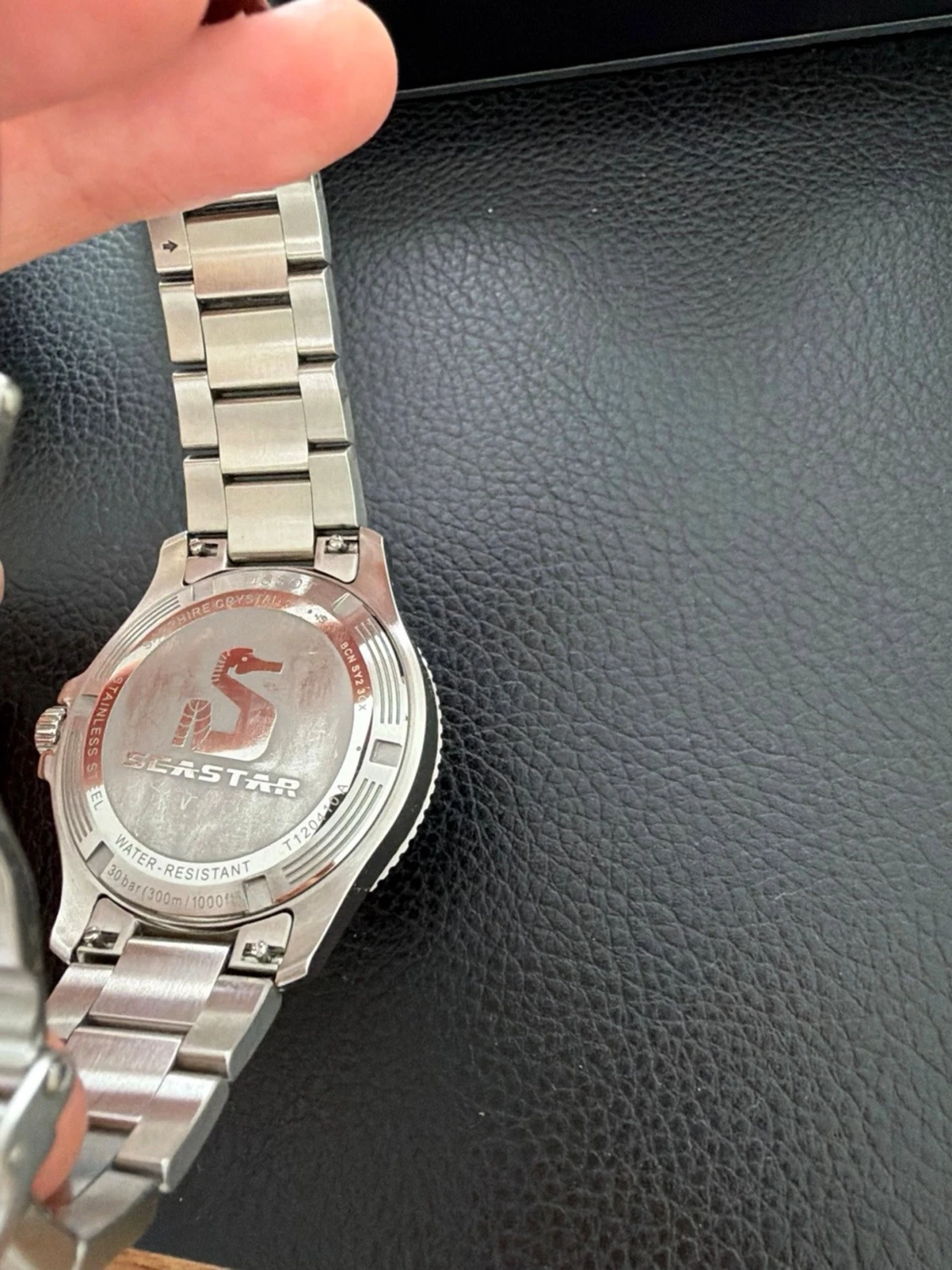 Tissot Seastar svart klocka stål - 2