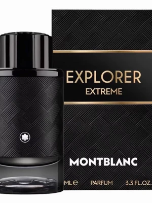 Montblanc Explorer Extreme Parfym 100ml - Montblanc Explorer Extreme är en exklusiv parfym i en elegant svart flaska med mönstrad yta och gulddetaljer. Doften kommer i en stilren förpackning på 100 ml och har en lyxig känsla som passar dig som vill sticka ut.