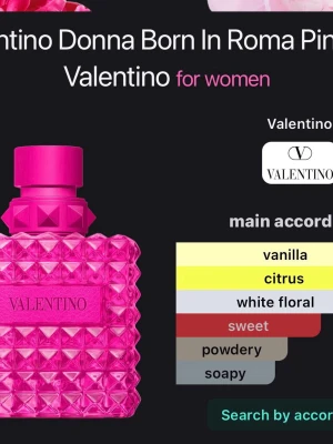 Valentino Donna born in Roma pink - Nästintill oanvänd, se på bild 3! Har använts mindre än 5 gånger och den är nästan helt full. 100mls flaska och boxen medföljer ej. Nypris: 999kr från KICKS. Pris kan ev diskuteras 