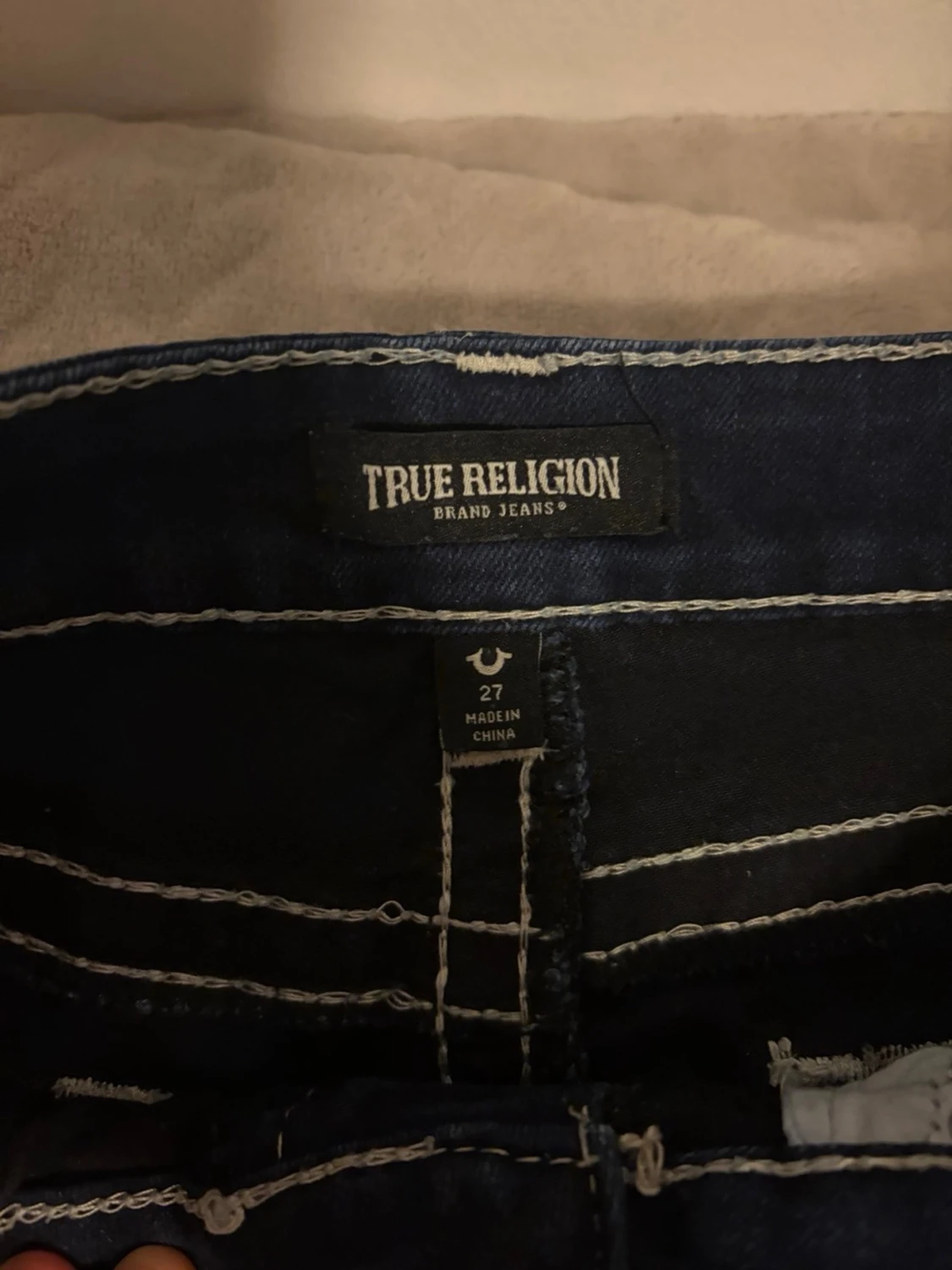 Mörkblå bootcut jeans True Religion - 2