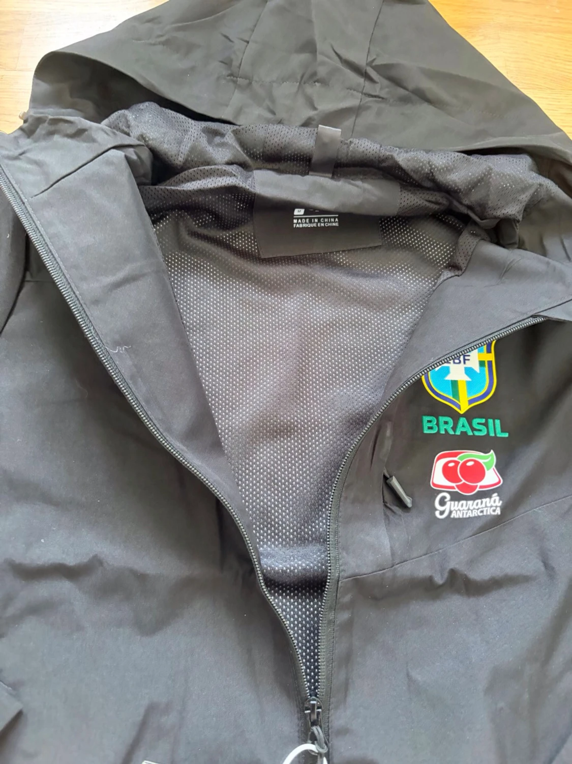 Svart Brasil Nike vindjacka med huva - 3