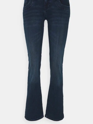 Mörkblå bootcut jeans från LTB - Snygga mörkblå bootcut jeans från LTB med klassisk femficksmodell och hög midja. Jeansen har en lätt utsvängd passform nedtill och är tillverkade i stretchigt denimtyg för extra komfort. Perfekta för dig som gillar en retroinspirerad look. (Dom har små slitningar längst ner på bakbenet men inget man lägger märket till!)