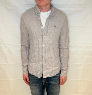 Morris Linen Shirt Beige Men's - Beige herrskjorta från Morris i mycket fint begagnat skick.