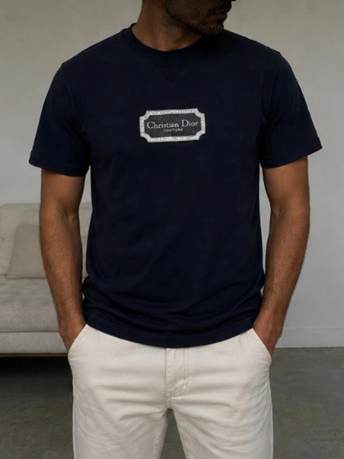 Mörkblå  t-shirt