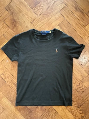 Mörkgrön t-shirt från Polo Ralph Lauren - Snygg mörkgrön t-shirt från Polo Ralph Lauren med klassisk passform och korta ärmar. T-shirten har en liten broderad logga på bröstet och är gjord i mjuk bomull. Perfekt till jeans eller shorts för en clean look.