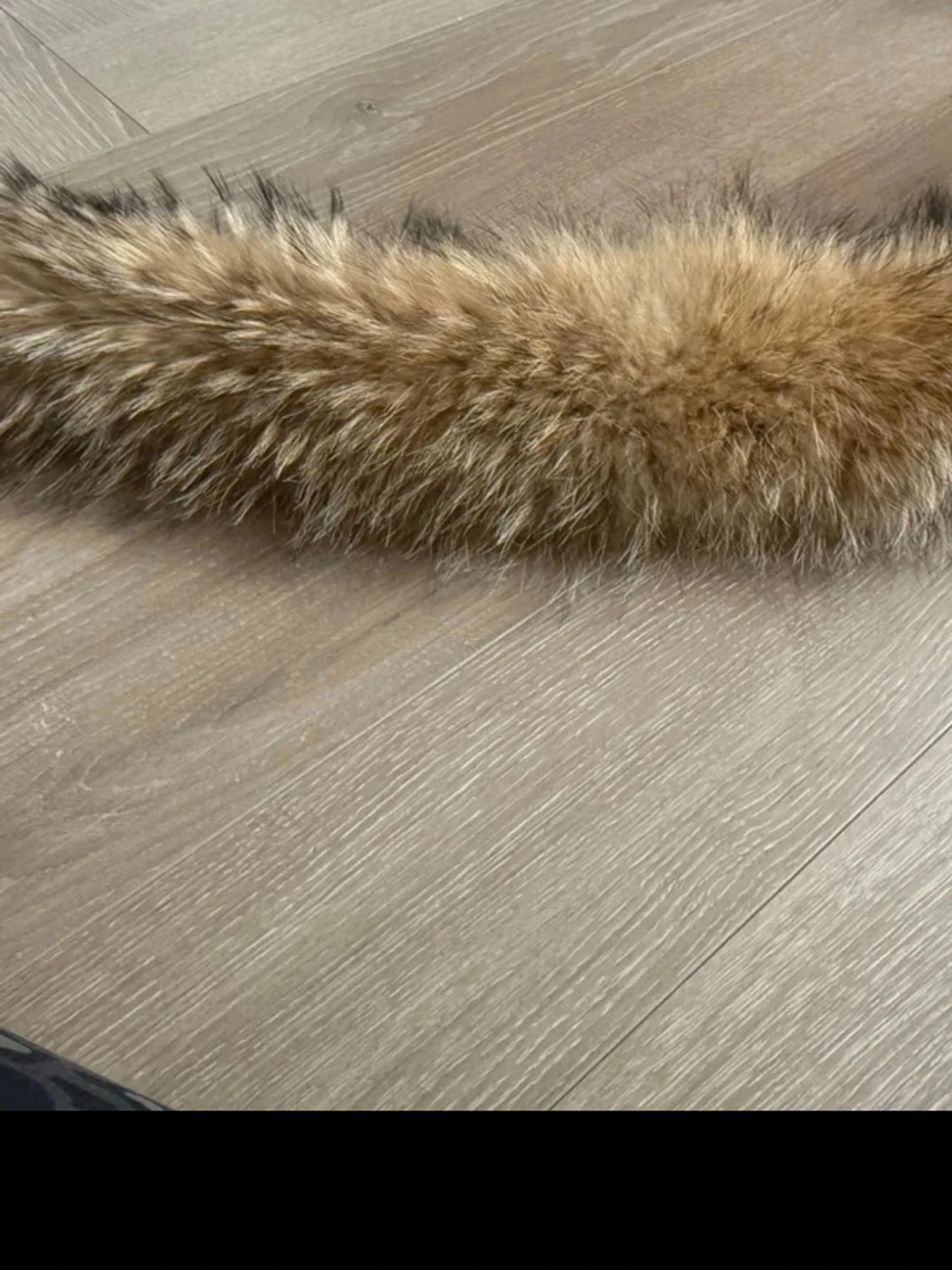 Beige dunjacka med fuskpäls Cedrico - 5