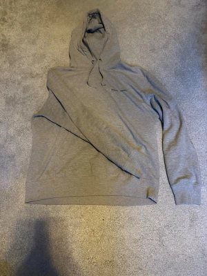 Grå hoodie från Samsøe Samsøe - Snygg grå hoodie från Samsøe Samsøe med minimalistisk logga på bröstet. Klassisk modell med huva och dragsko, tillverkad i mjukt material som känns skönt mot huden. Perfekt för en chill och avslappnad stil.