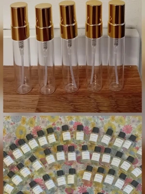 Essnce splitpaket  - 5 stycken 5 ml glasdekanter med spray 🔅Välj bland dofterna som finns på listor bland bilderna 