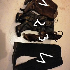 36-37 - Bruna stövlar- 36 storlek  Svarta med höga klackar - 37storlek  Korta stövlar - 37 storlek  Långa stövlar -37storlek 250 stycken 