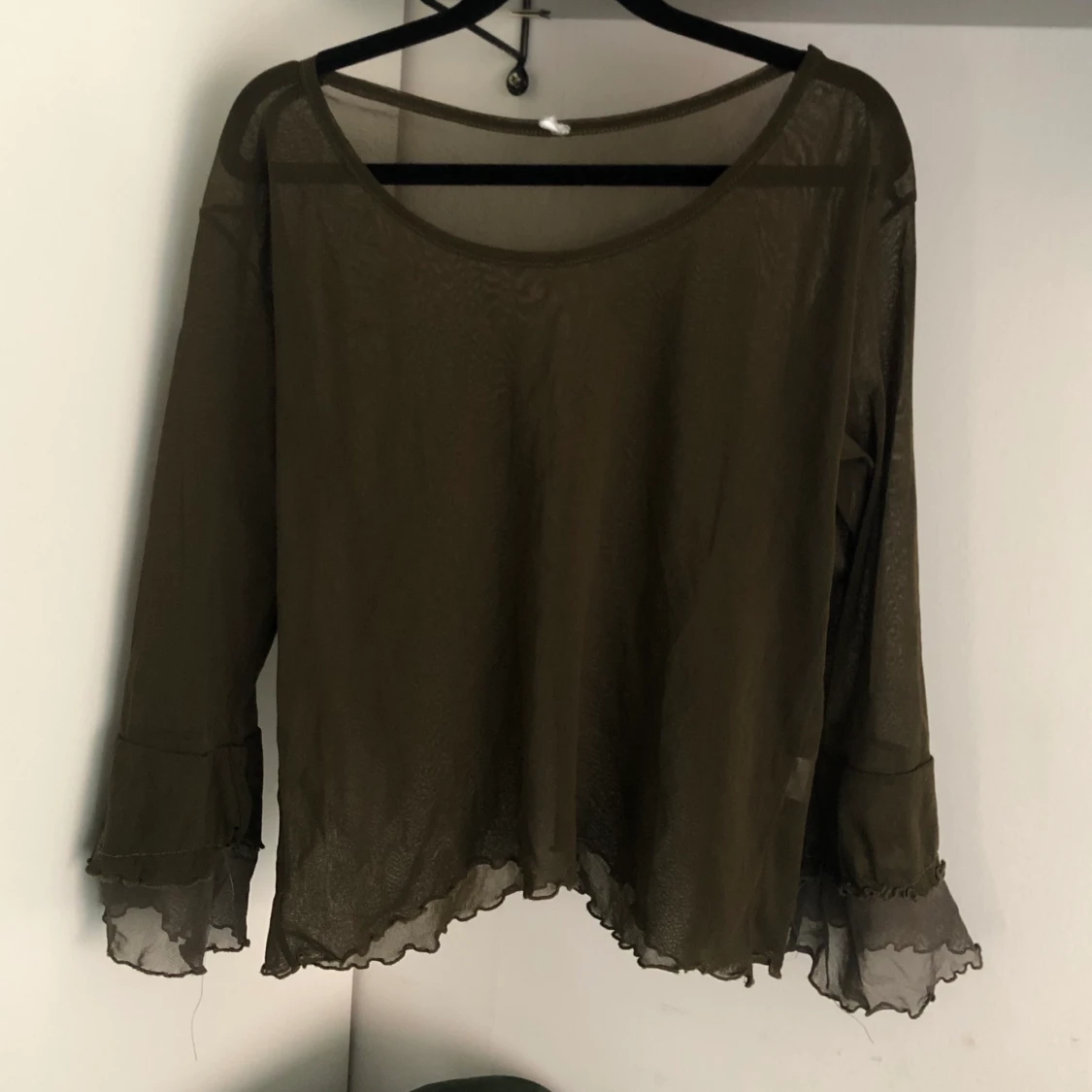 Grön/brun mesh tröja - 90