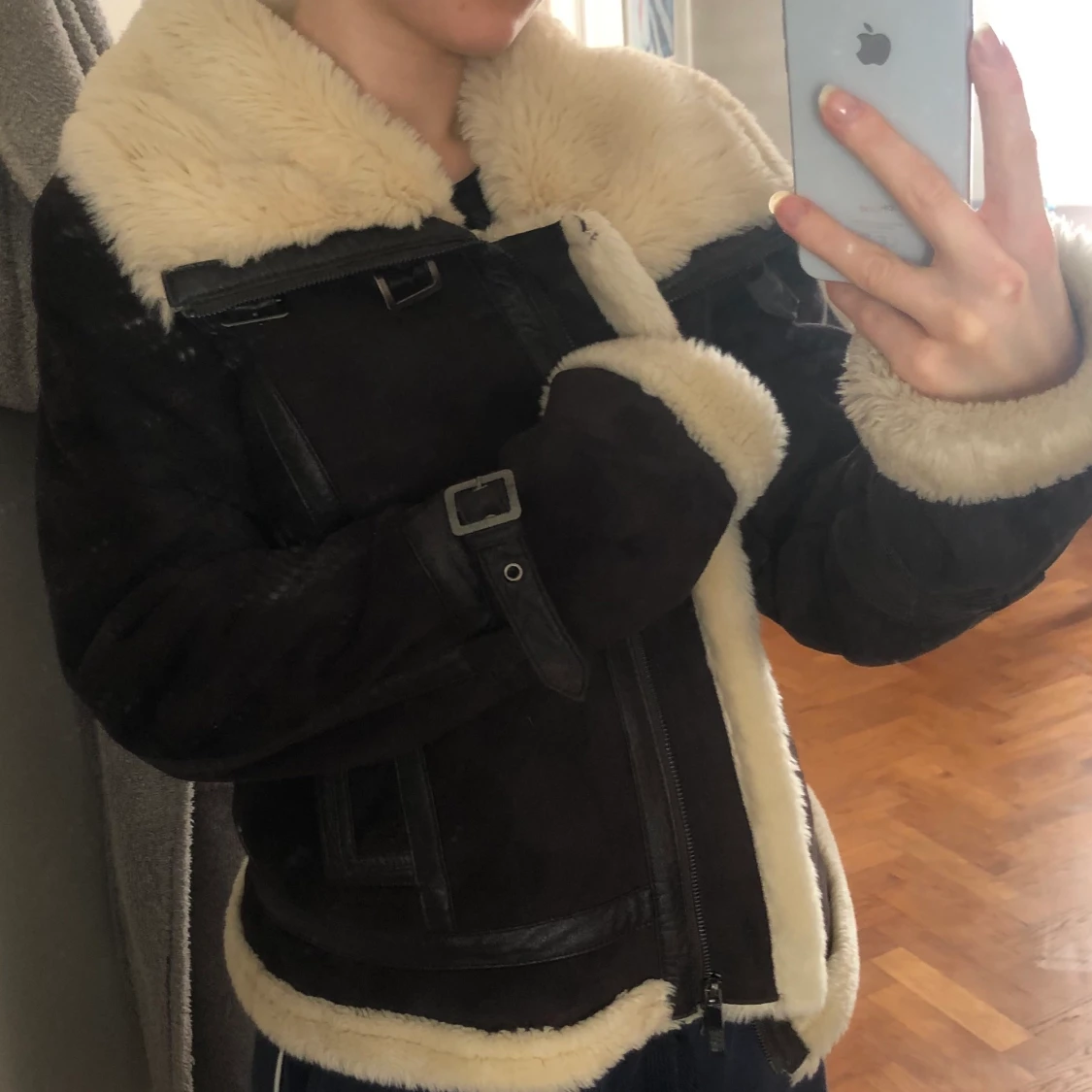 Armani mocka päls vårjacka - 90