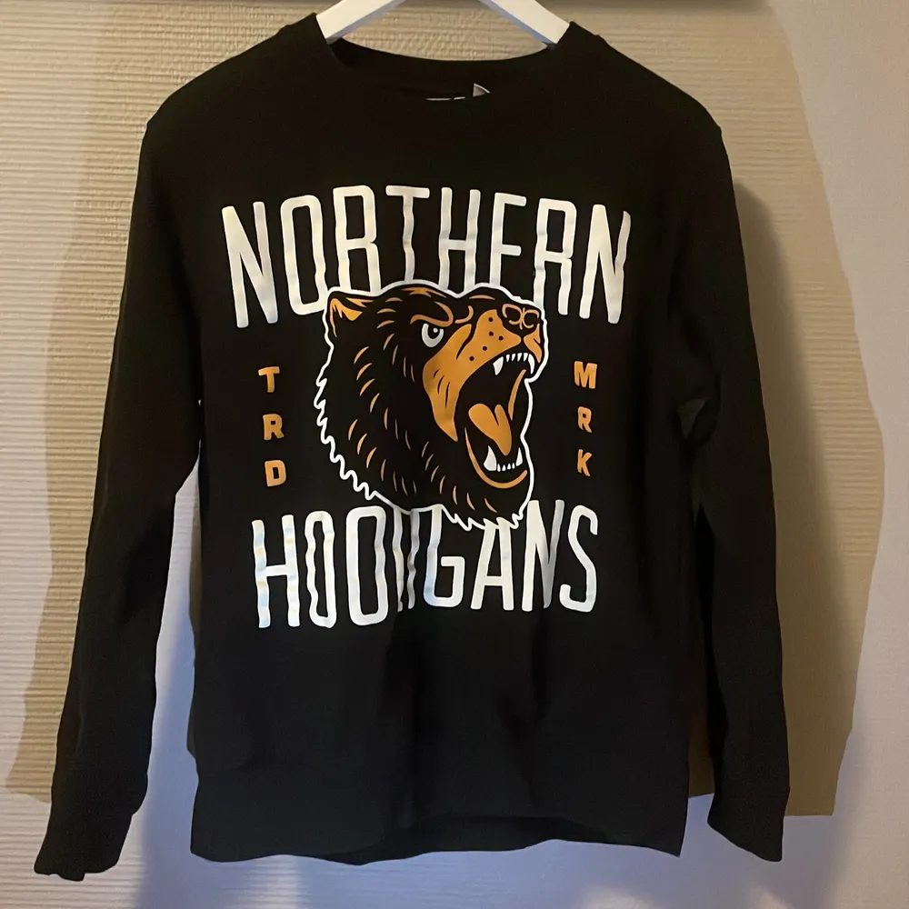 Säljer en Northern Hooligans sweatshirt i storlek S. Endast använd 2-3 gånger så skicket på den är väldigt bra.. Hoodies.