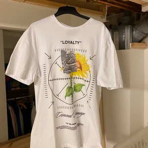 Oversized T-shirt - Cool vit oversized tshirt. T-shirten är köpt på Shein och använd 2 gånger. Storleken är M (herrstorlek)