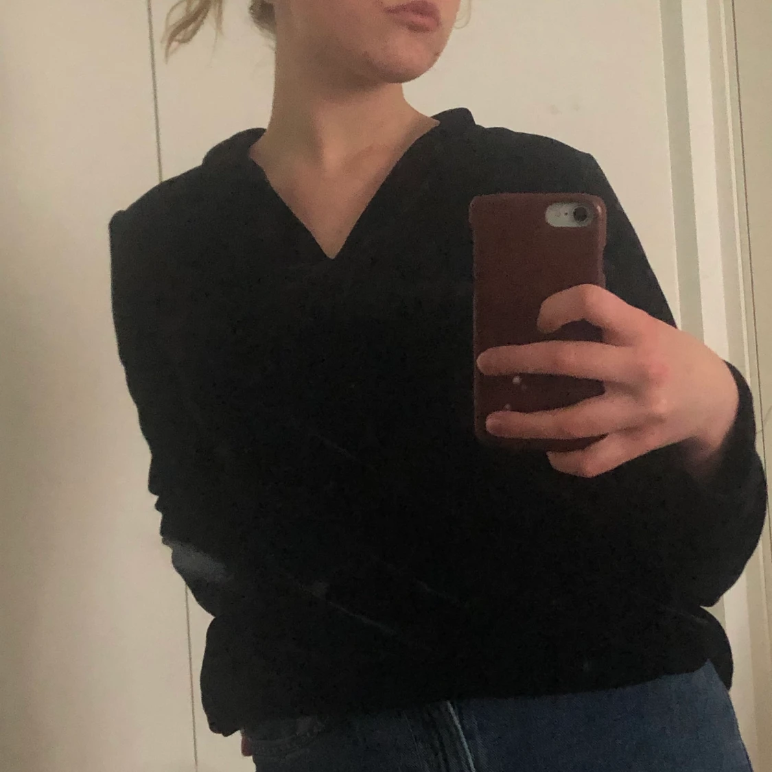 Sammetstop med V-neck