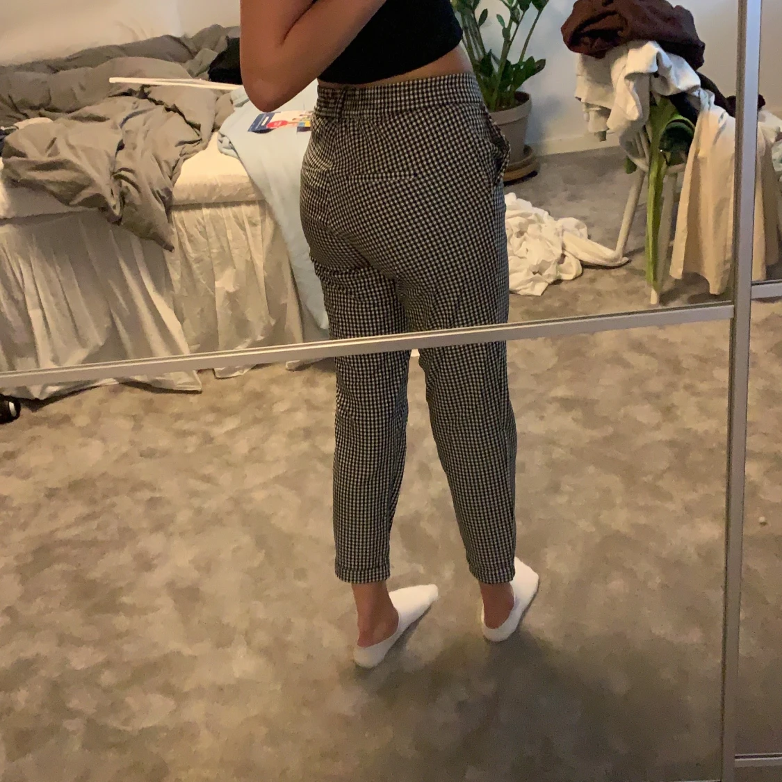 Rutiga kostymbyxor - 90