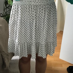 Zara prickig kjol💞💞💞 - Intressekoll på min fina ZARA  kjol. Är sparsamt använd och bra skick och säljes endast vid bra bud💞💞💞 Andra bilden  är lånad men kjolen är likadan:) Buda i kommentarerna🥰 Bud på 170💞 Köp direkt för 270:)