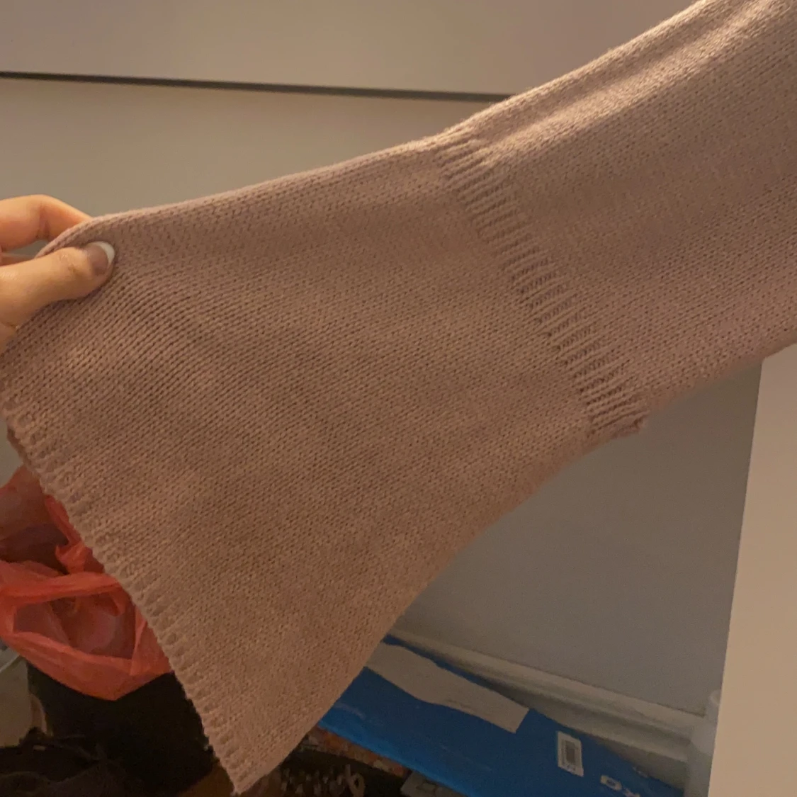 Stickad rosa tröja - 90