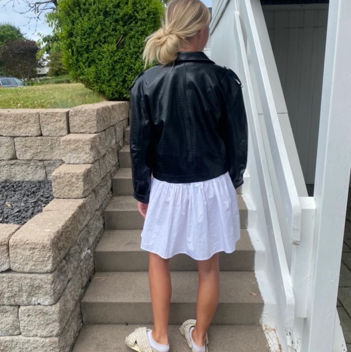 Svart skinnjacka strl 38  - 91