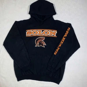 Vintage Hoodie - Solon Hoodie.                                                                          Size tag M                                                                                 Fits like M                                                                               Skick 10/10                                                                       Modellen är 185cm lång. Mer finns på sidan, skriv vid ytterligare frågor eller funderingar♻️🔌 Priser går alltid att diskuteras!