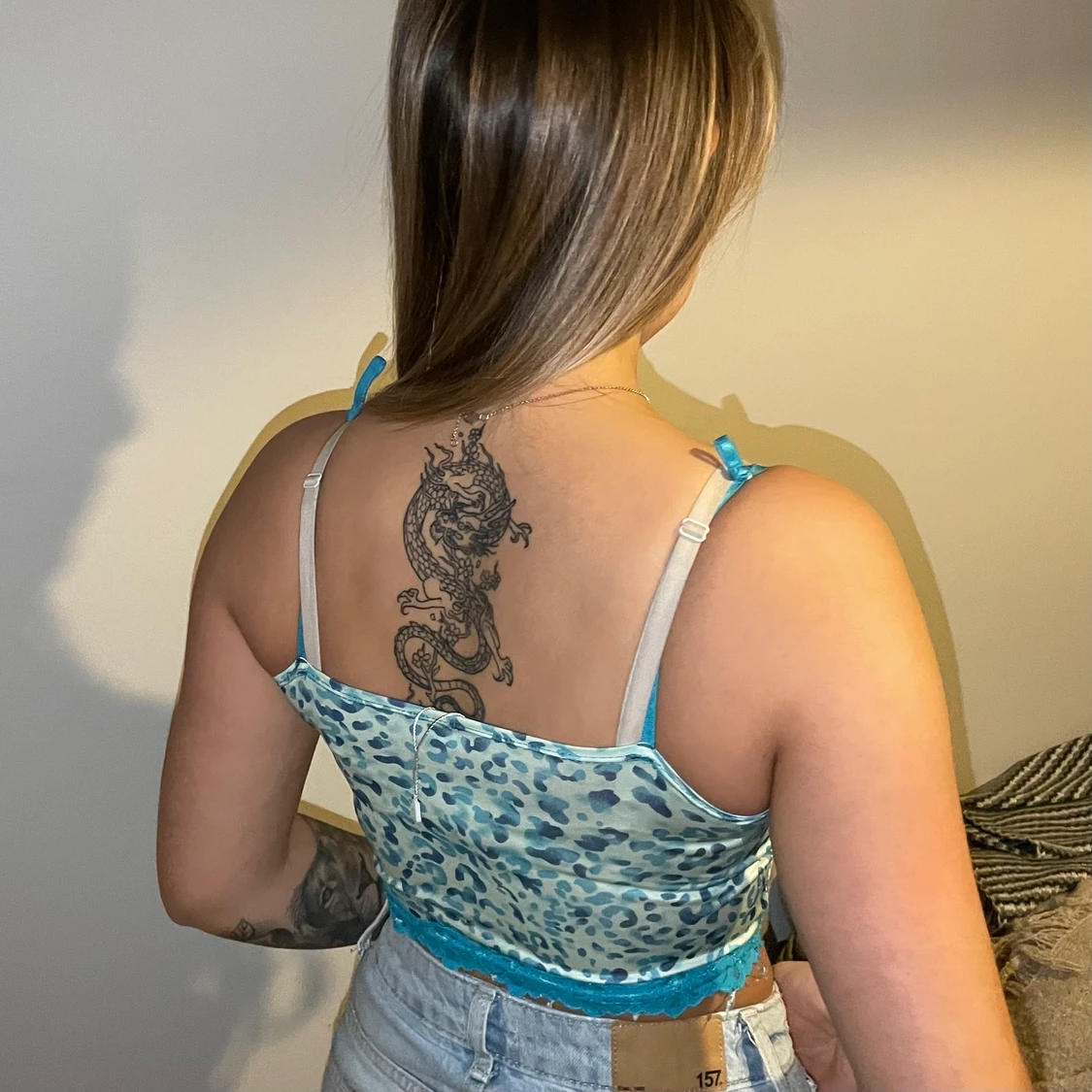 Gullig leopard topp - 90