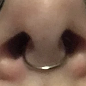 Fake Septum Piecing - Fake septum piecing that does not hurt or fall of easily. If it does hurt pull it apart a bit more to make it looser. To put it on so it does not fall off put it through the thinnest part of the bit between your nostrils, push it up, slide it back and pull it down slightly. When it’s there it will not move and u won’t be able to feel it. 