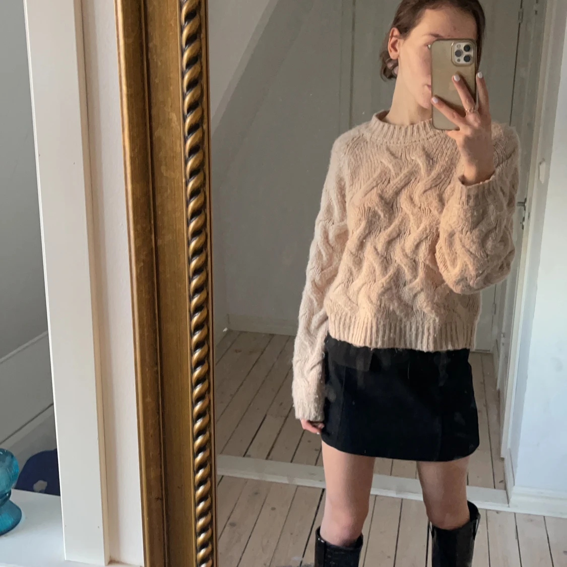 Kabelstickad tröja - 90