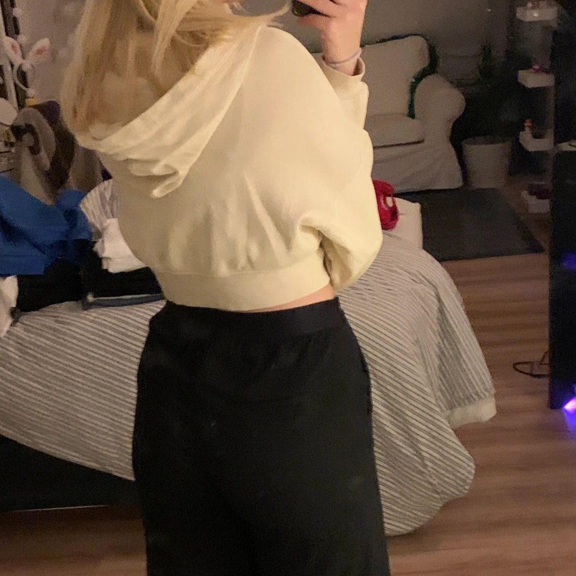 Cropad beige munktröja - 90