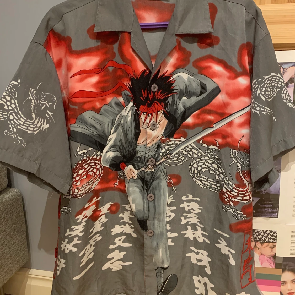 Graphic Manga T Shirtsleeved Shirt