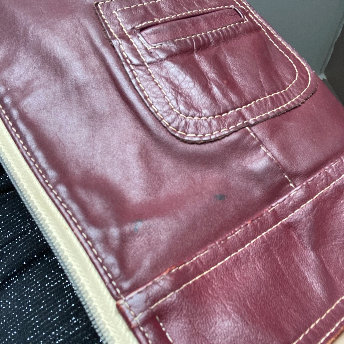 Skinnjacka vintage - 90