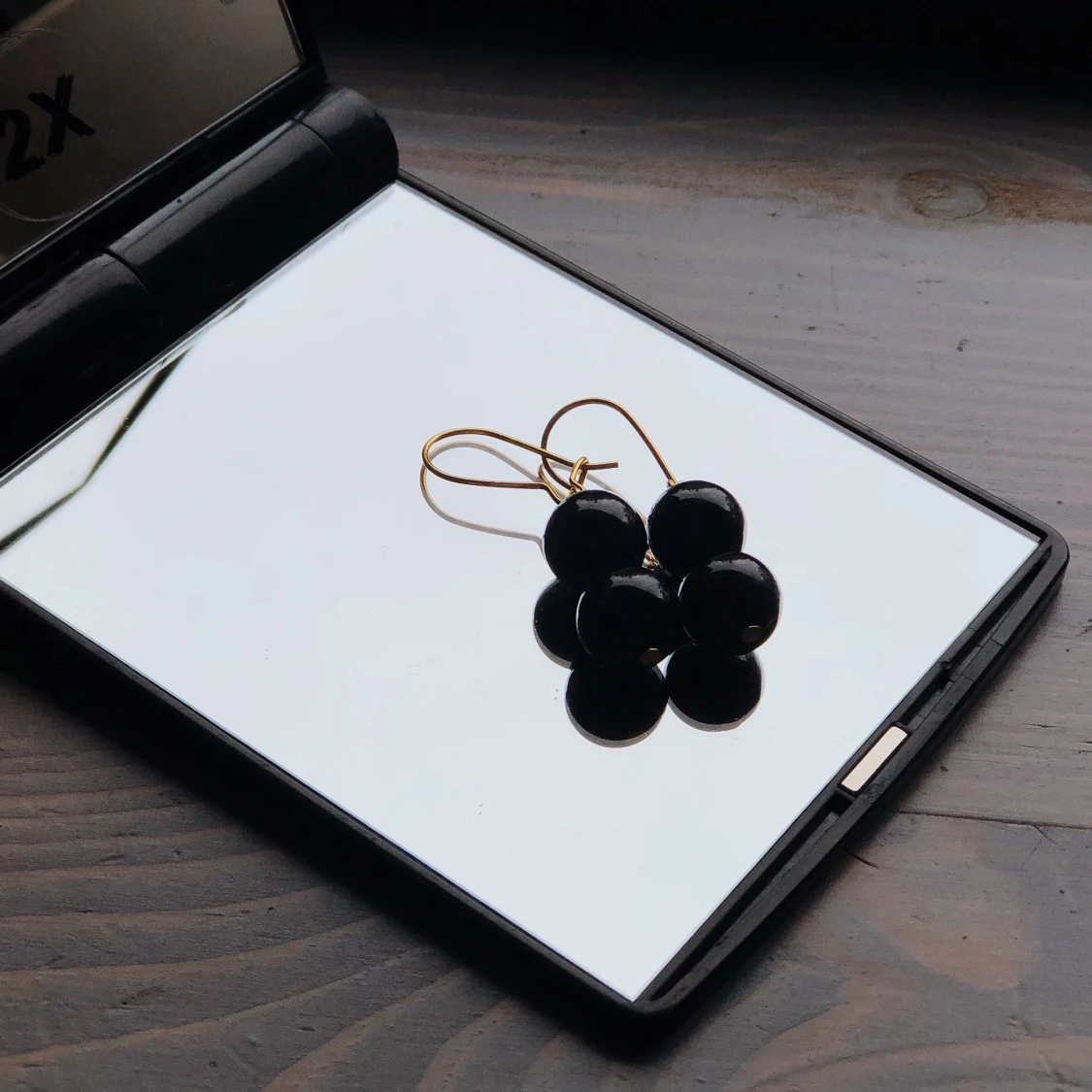 Obsidian - örhängen  - 91