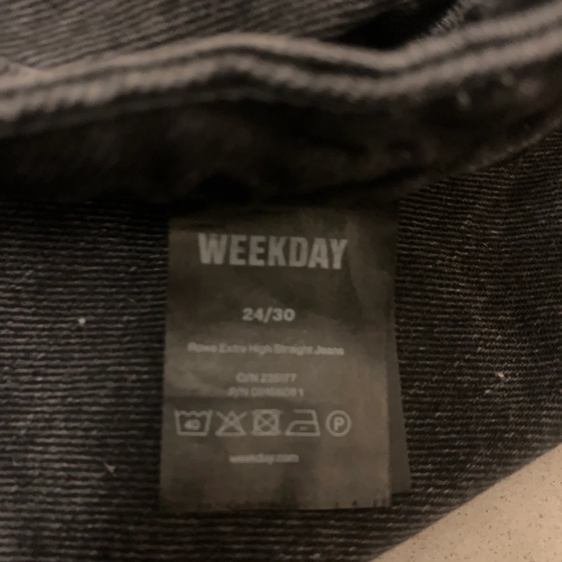 Svarta & långa högmidjade Jeans - 91