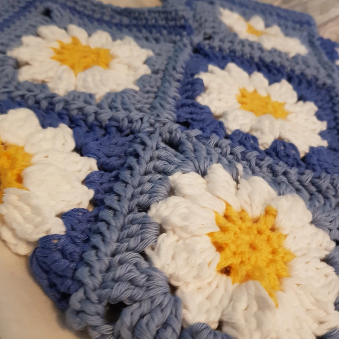 Granny square väska - Blå  - 91