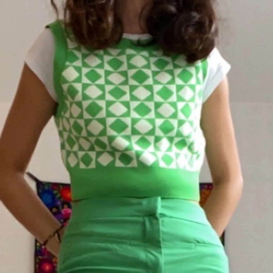 Grön zara topp - 91