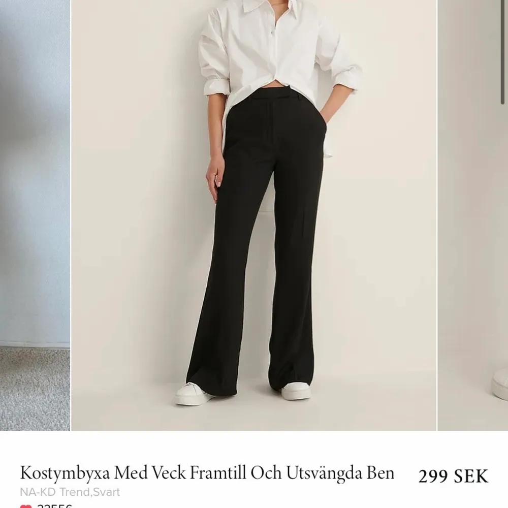 Kostymbyxor från NAKD storlek 32. Jeans & Byxor.