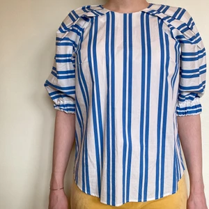 H&M blue and white blouse, size 38 EU - This is a nice blouse and I only wore it once, in very nice condition and completely new