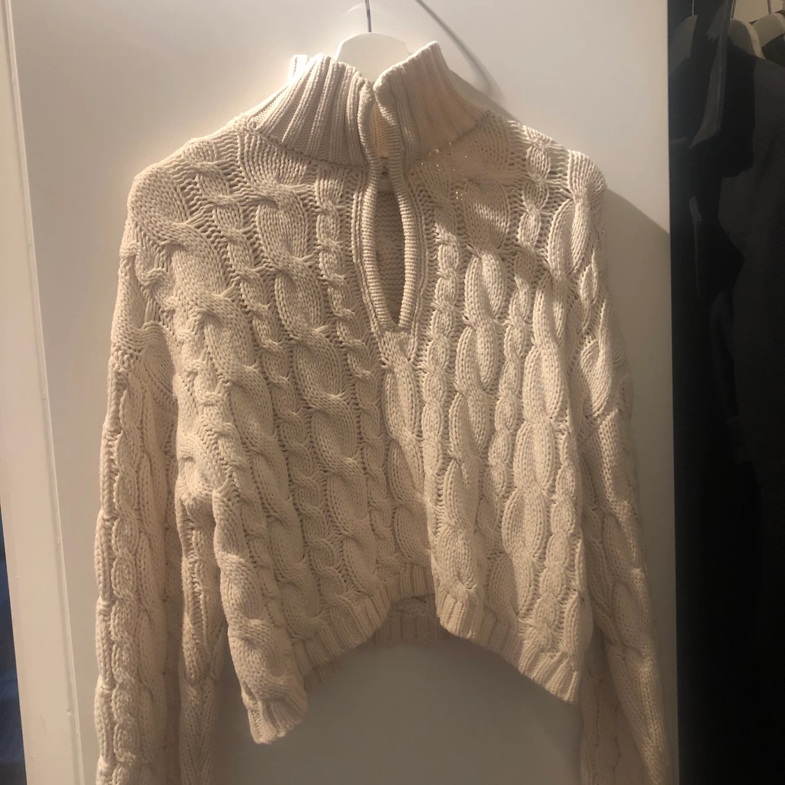 Mysig vit tröja  - 90