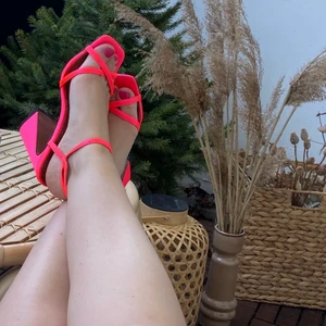 Topshop neon pink sandals - Very good condition- they were worn once. These sandals with tinny straps look very good and are in trend lately