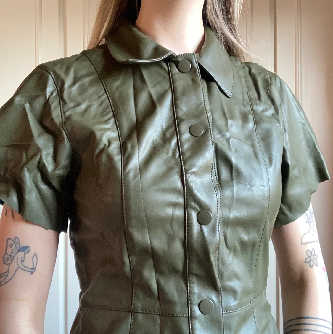 Olivgrön klänning - 91