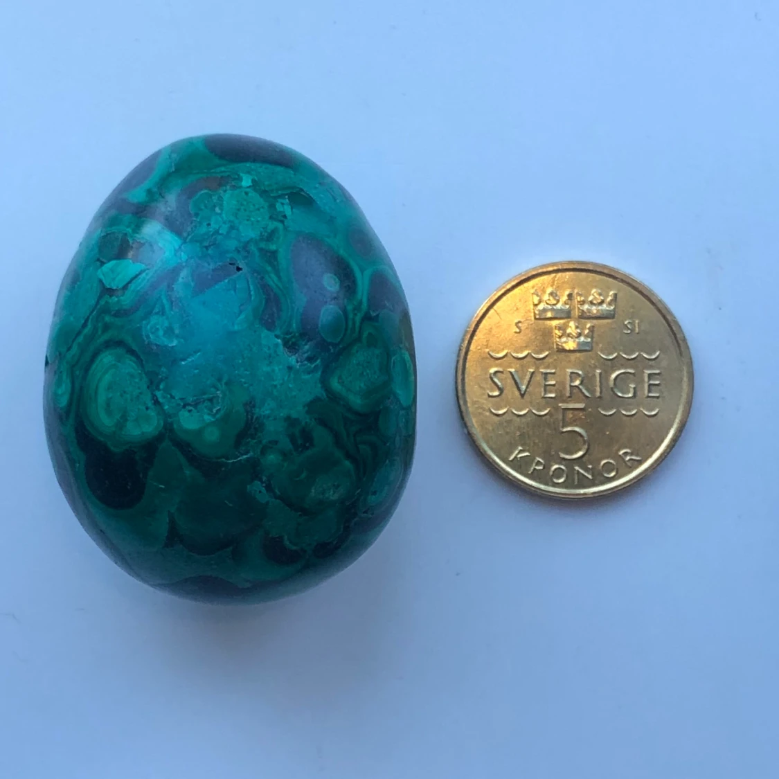 Super fin äkta malakit ägg - 91