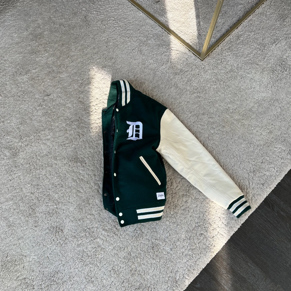 Grön/Vit Collegejacka! - 90