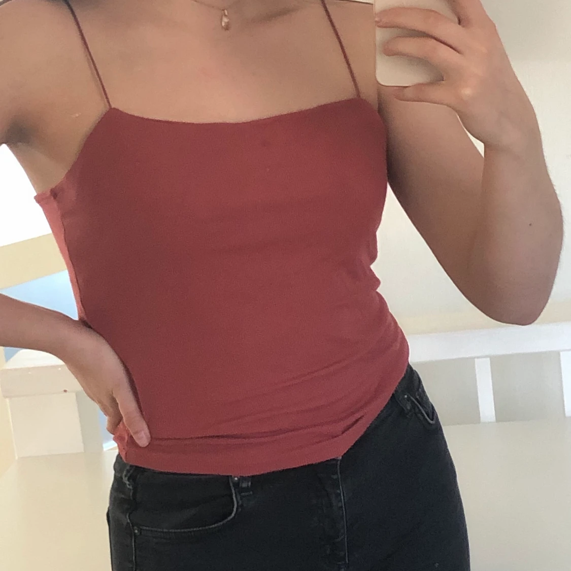 Rostfärgat linne storlek L - 90