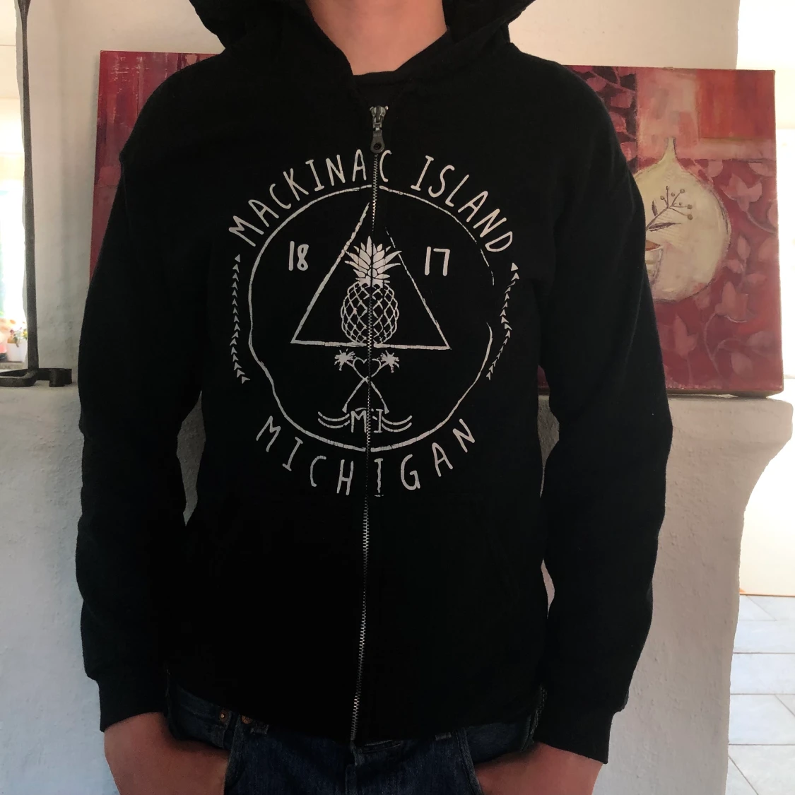 Vintage Michigan Hoodie - 90