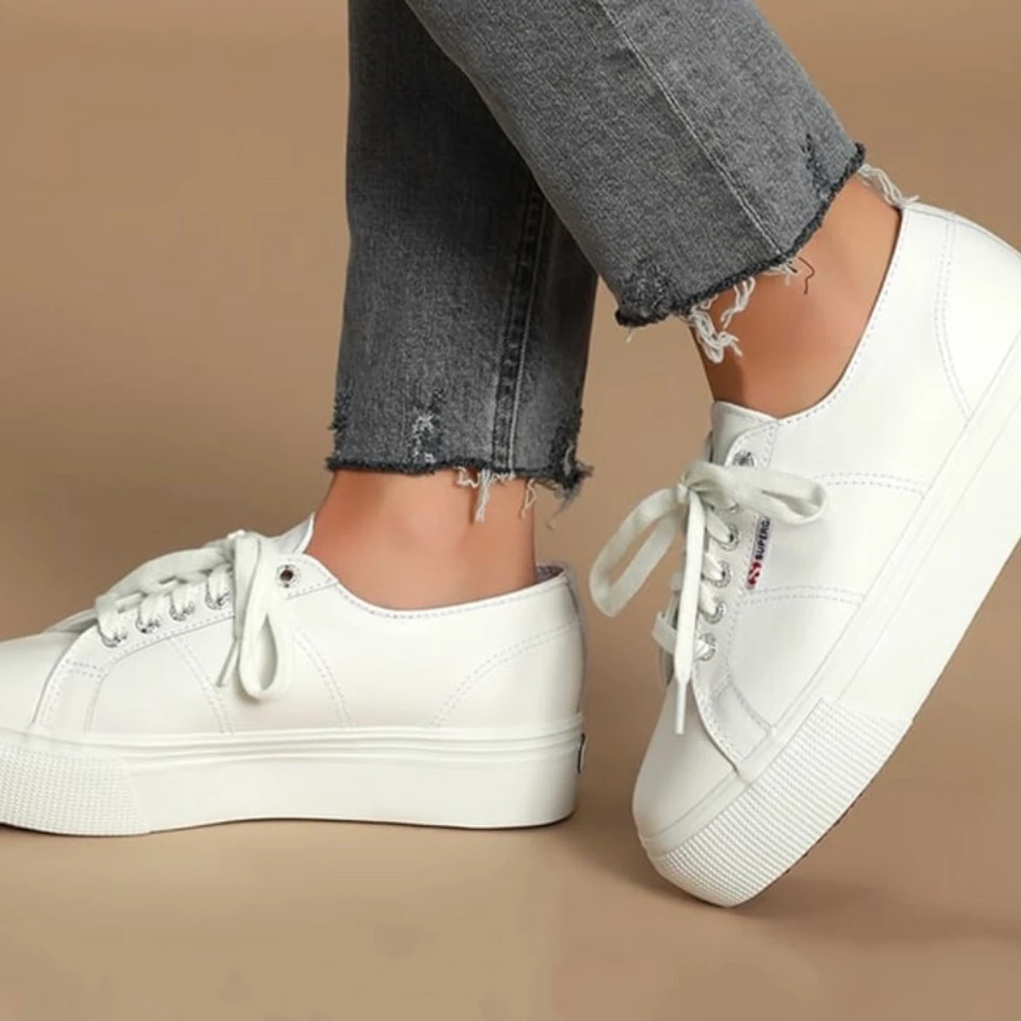 Superga Platform Sneaker Nappa Leather