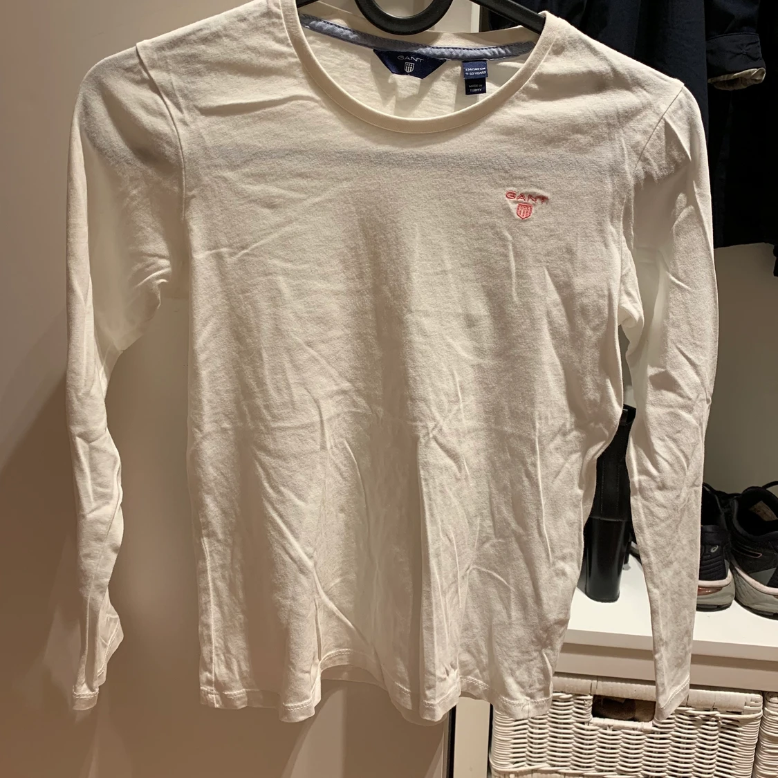 Gant långärmad topp, nyskick vit