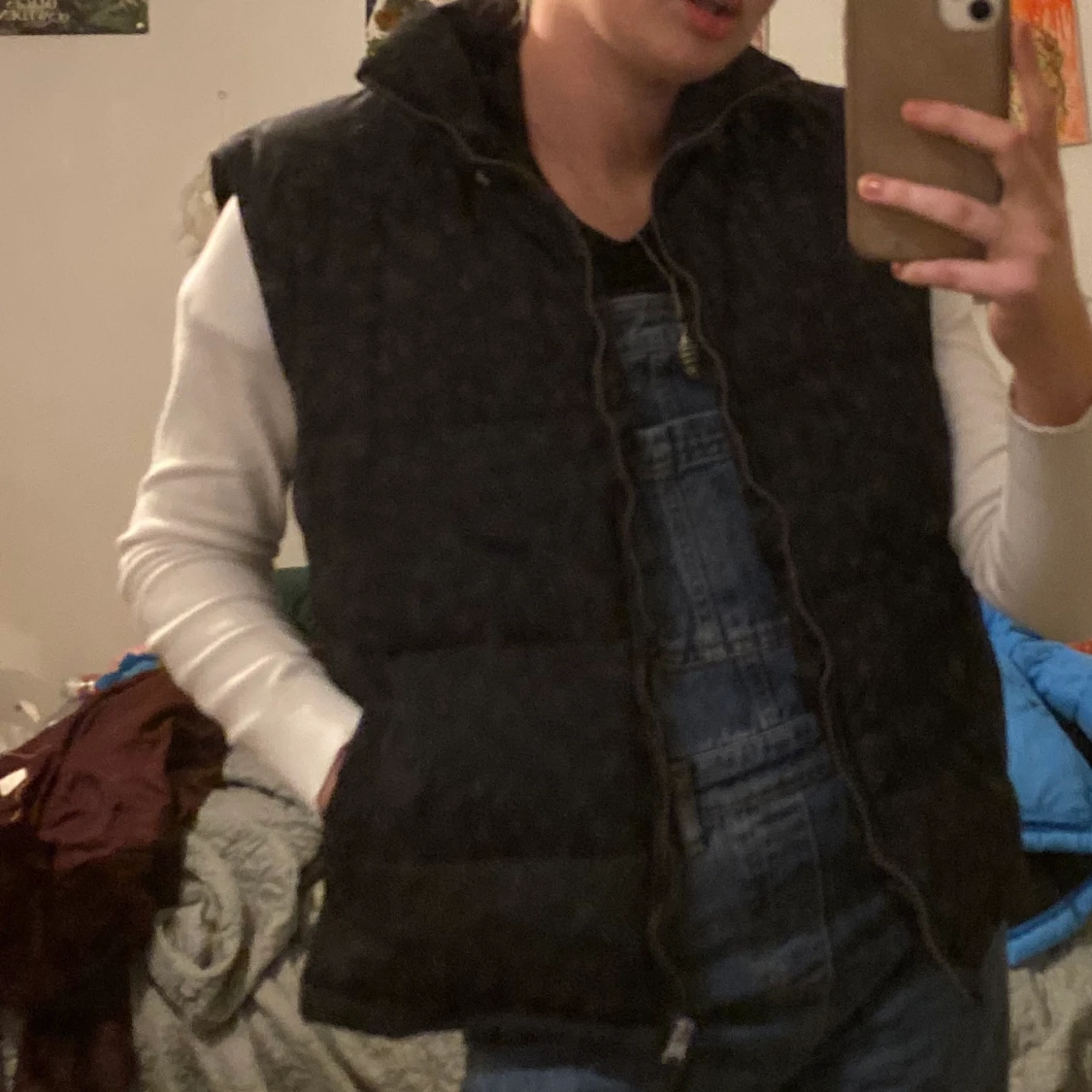 Svart dunväst - 90
