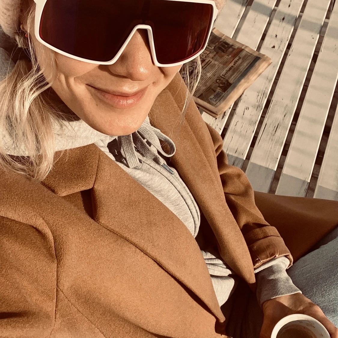 H&M kappa kamelfärg